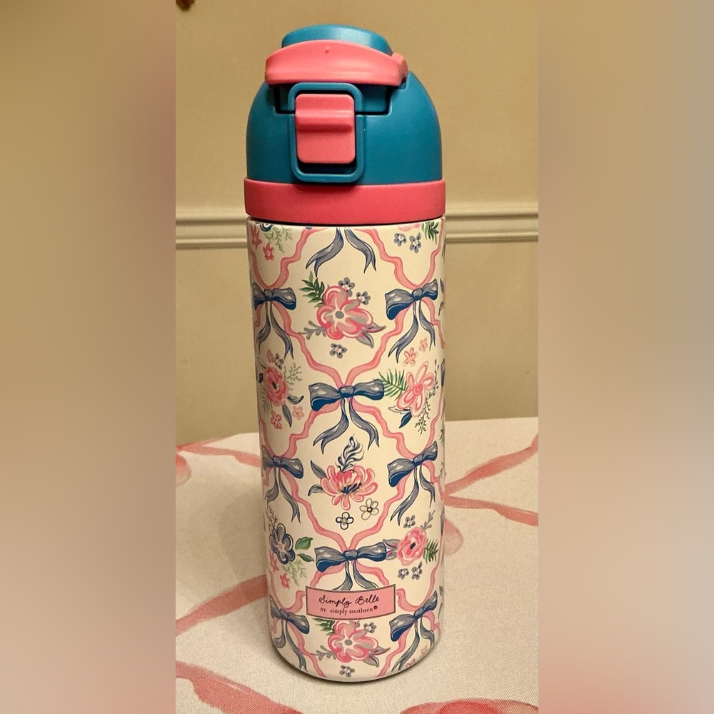 Simply Southern Southern Belle Ribbon, Flowers, and Bows Water Bottle #1